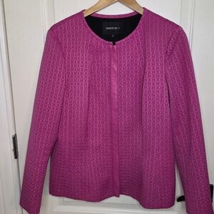 Lafayette 148 New York Pink Textured Women's Jacket
